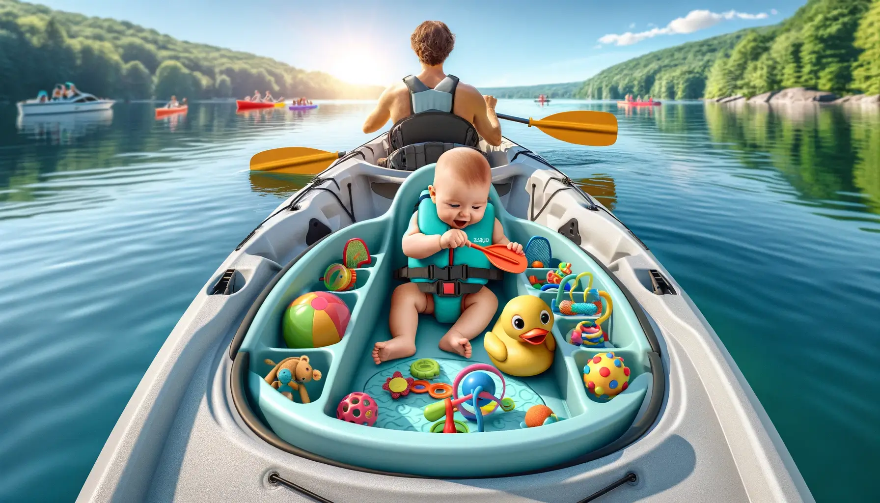 Entertainment For The Baby when kayaking